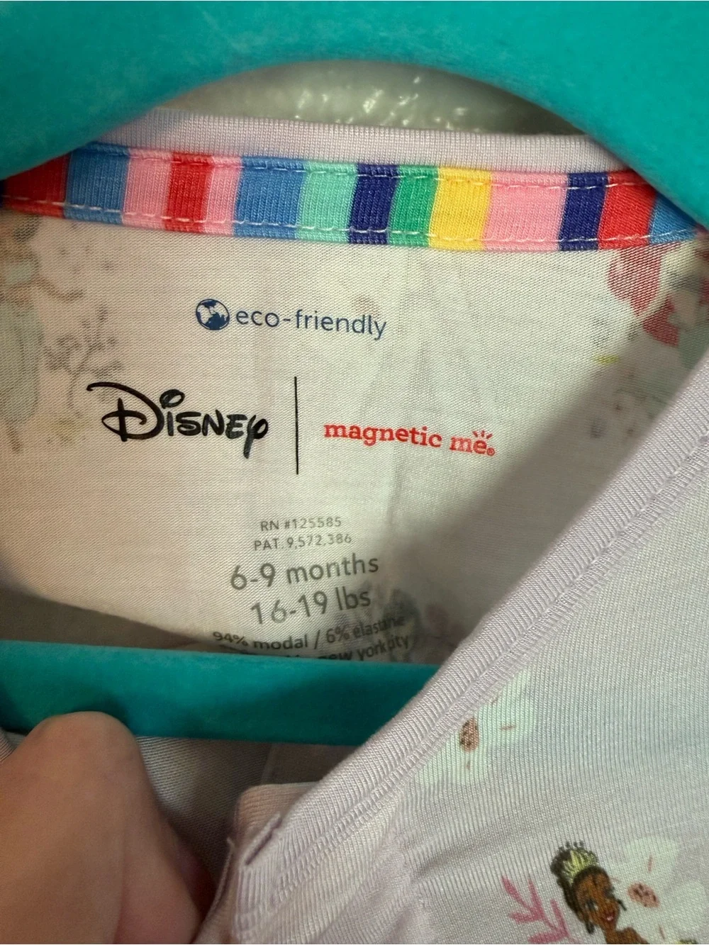 Magnetic Me Lavender Disney Princess Footed One-Piece